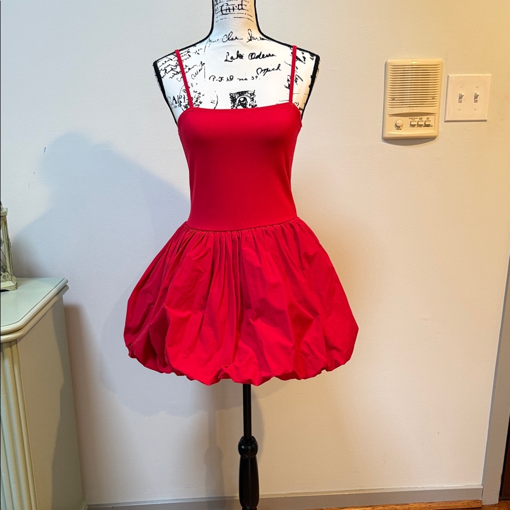 Anthropologie Red Mini Dress
